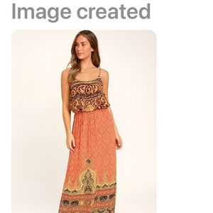 Boho maxi sleeveless Dress size medium great condition